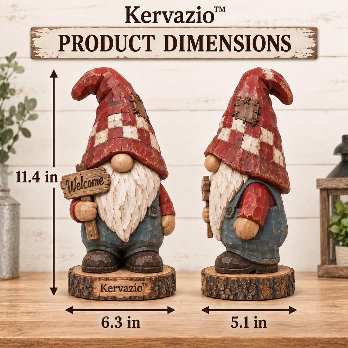 Kervazio™ Modern Geometric Star Gnome