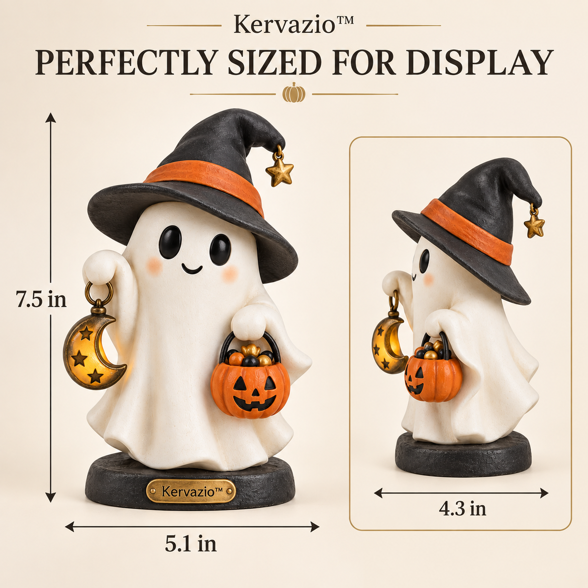 Kervazio™ Moonlit Ghost Halloween Figurine