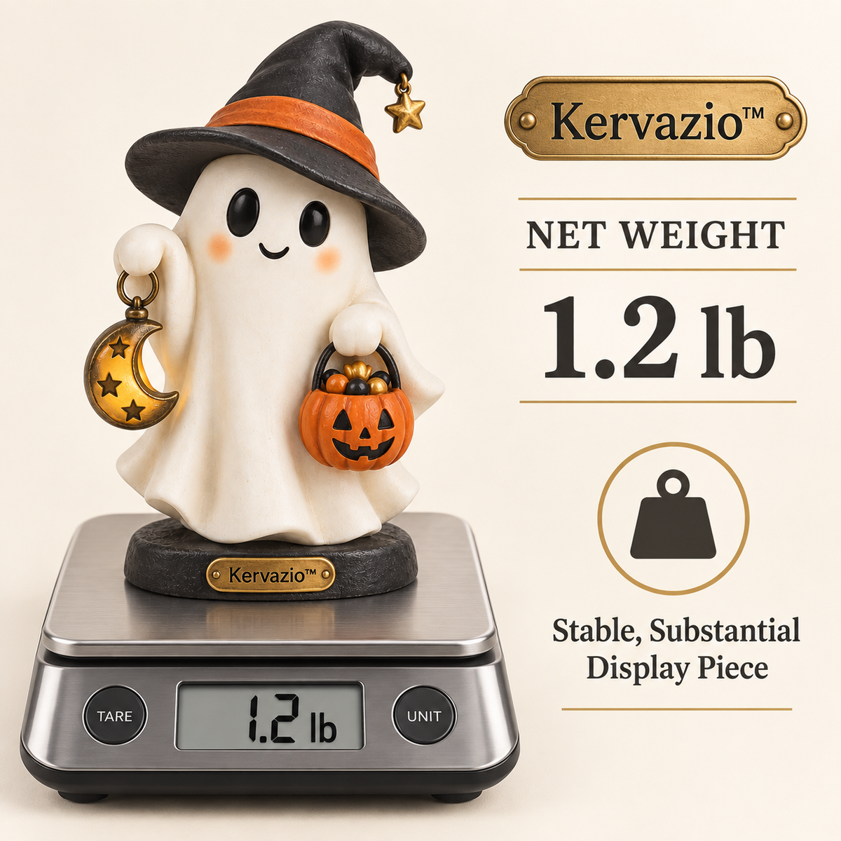 Kervazio™ Moonlit Ghost Halloween Figurine
