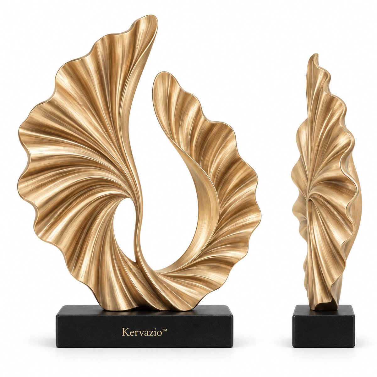 Kervazio™ Aurelia Twin-Flow Gold Sculpture