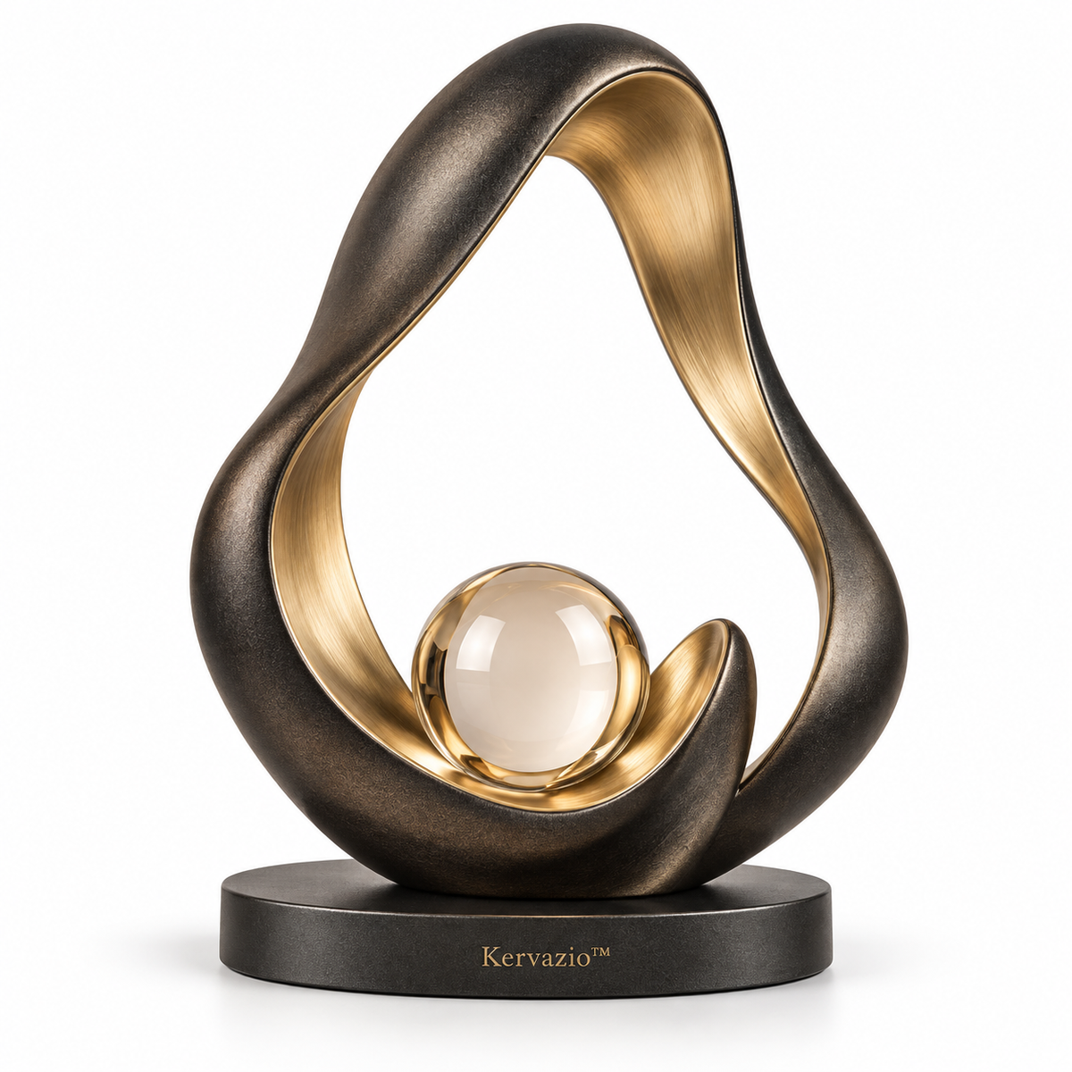 Kervazio™ Golden Embrace Crystal Sculpture