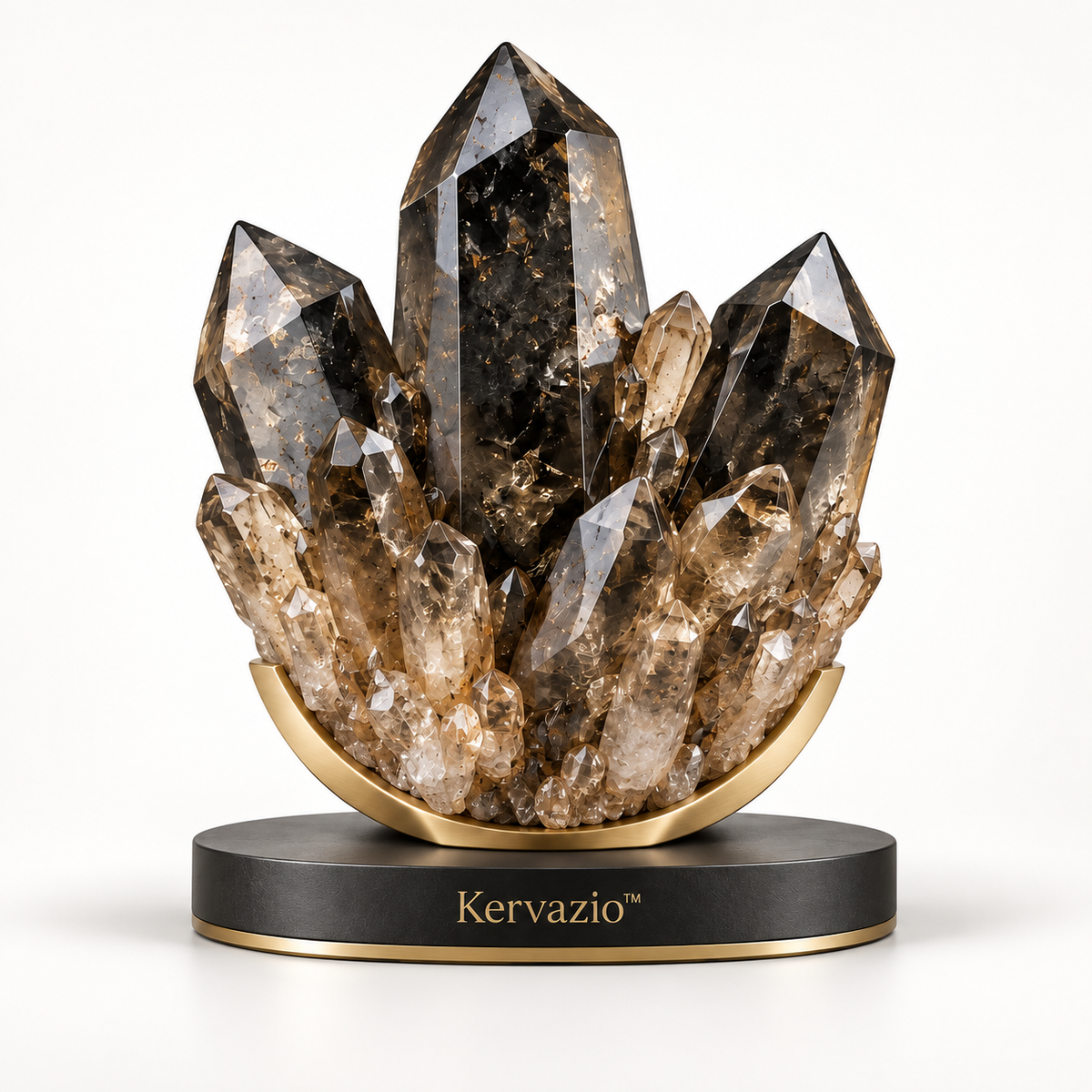 Kervazio™ Natural Black Crystal Ore Specimen – Mineral Stone Home Decor & Spiritual Gift