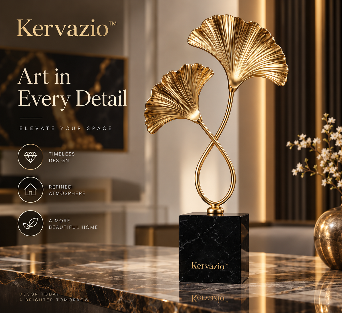 Kervazio™ Ginkgo Elegance Sculpture