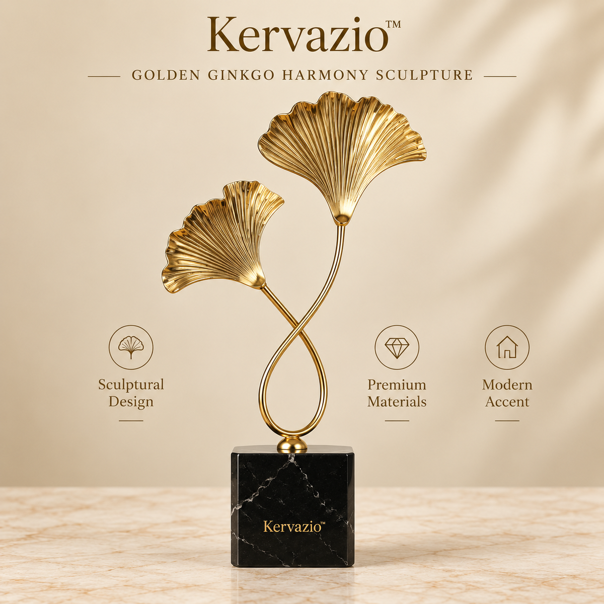 Kervazio™ Ginkgo Elegance Sculpture