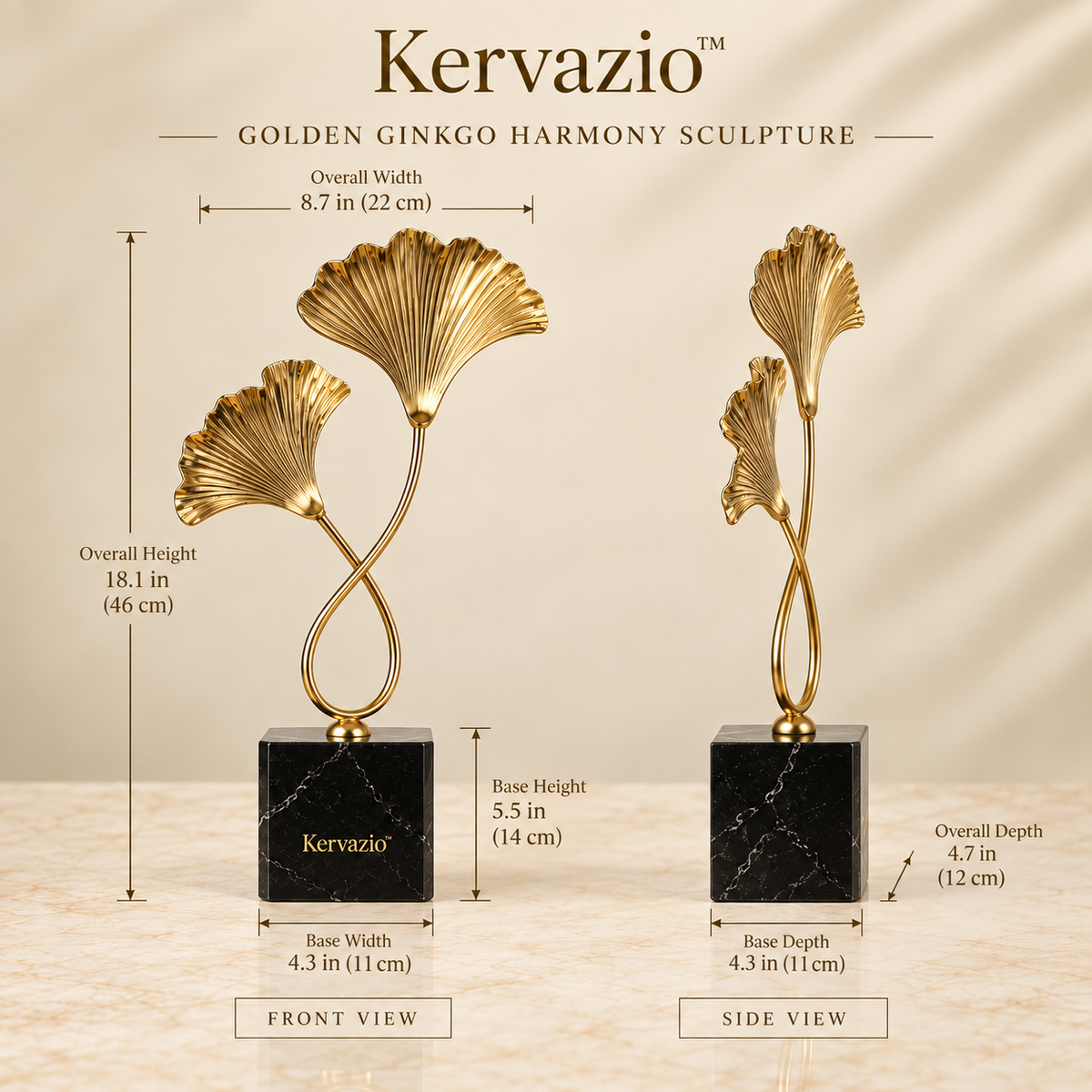 Kervazio™ Ginkgo Elegance Sculpture