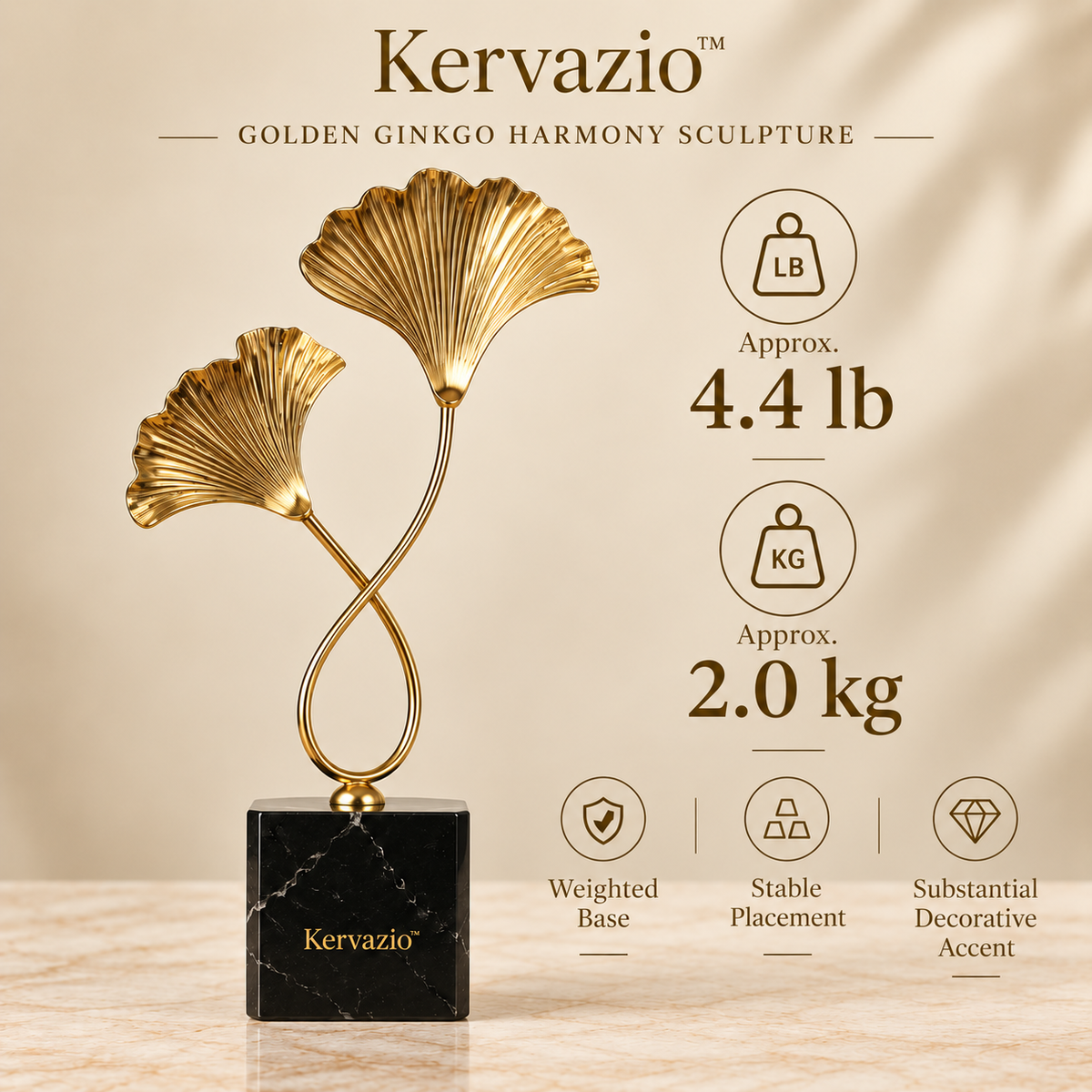 Kervazio™ Ginkgo Elegance Sculpture