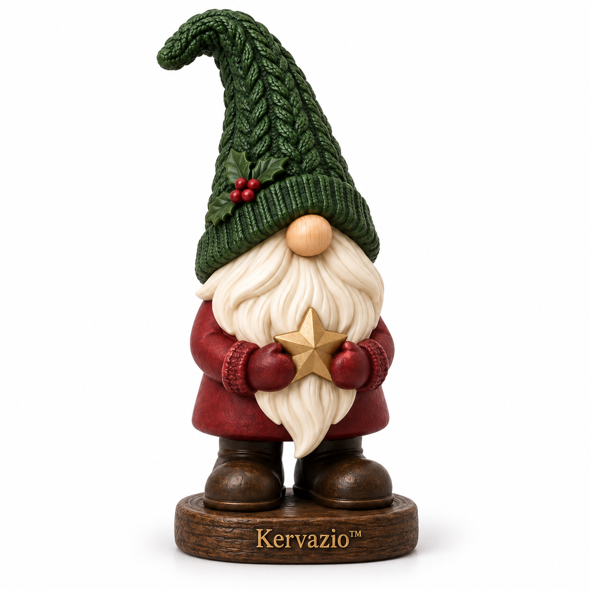 Kervazio™ Evergreen Star Christmas Gnome Statue