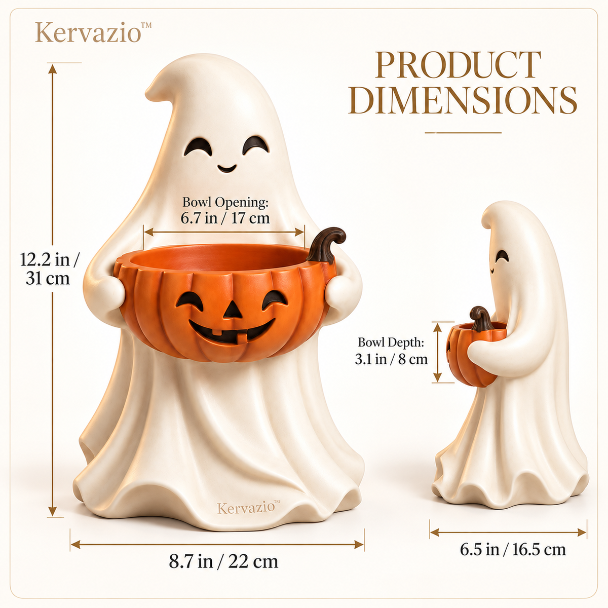 Kervazio™ Boo Buddy Ghost Candy Bowl