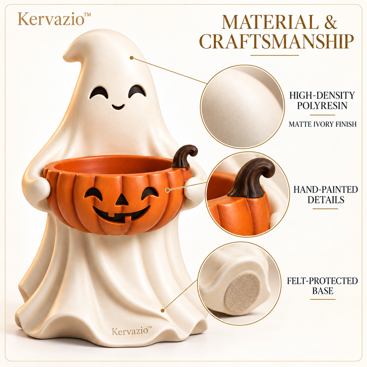 Kervazio™ Boo Buddy Ghost Candy Bowl