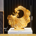 Kervazio™ Golden Dancing Woman Sculpture – Elegant Home Ornament