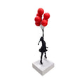 Kervazio™ Flying Balloon Girl Sculpture – Artistic Home Decor