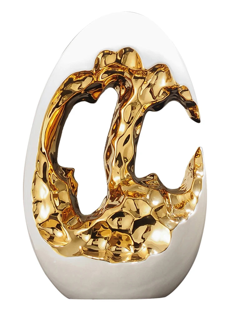 Kervazio™ Modern Gold Decorative Ornament – Luxury Home & Office Deco