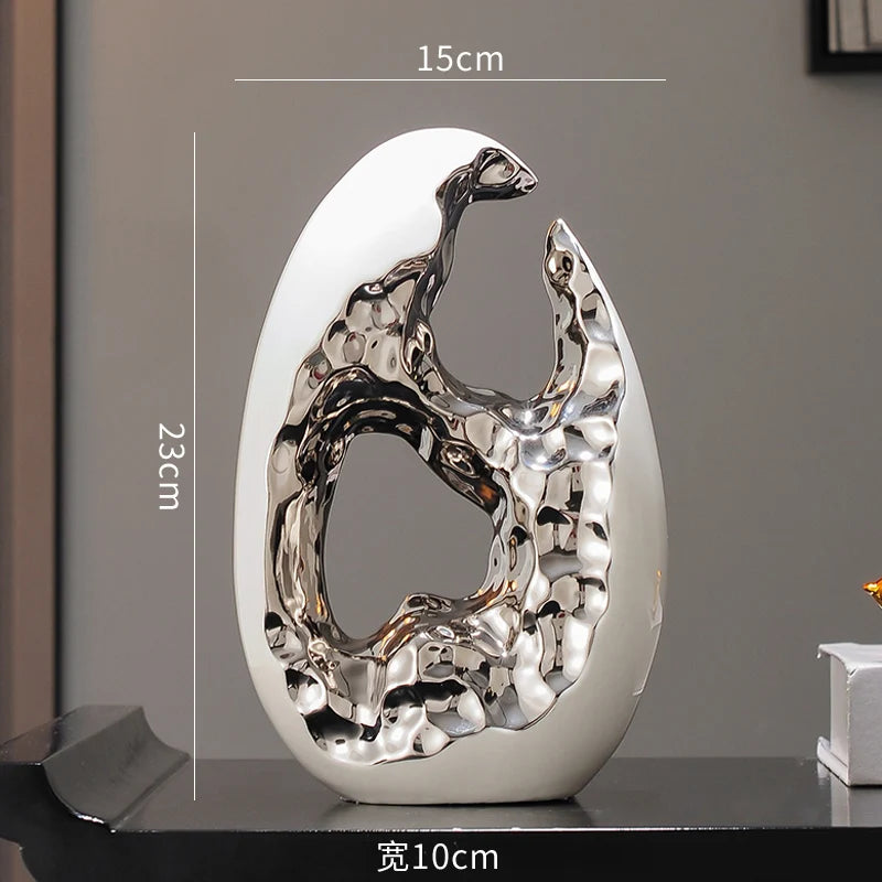 Kervazio™ Modern Gold Decorative Ornament – Luxury Home & Office Deco